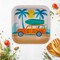8 Ct. 7" Surf Party Square Dessert Plates Disposable Beach-Themed Tableware